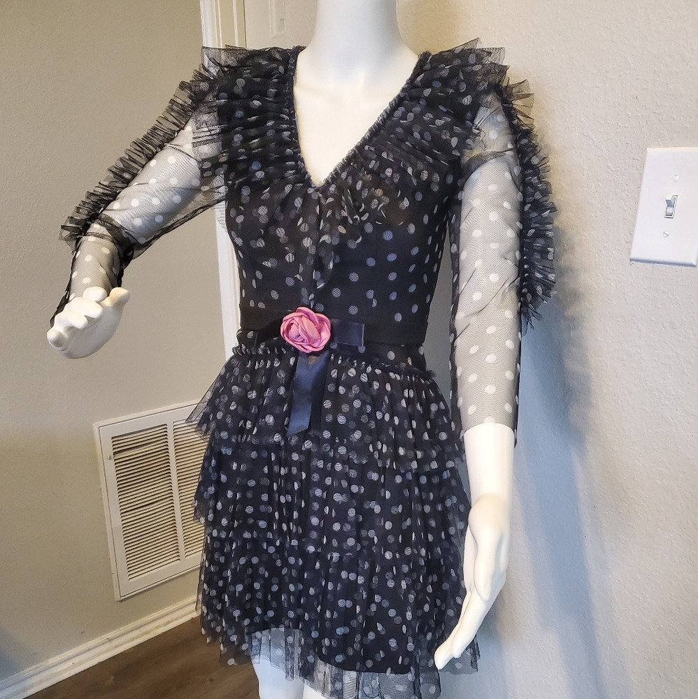 Boutique Polka Dot Toule Dress